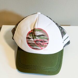 Roxy Army Green and Camo Snapback Hat